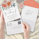 Search for coral rsvp wedding invitations Modern