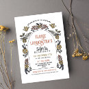 Search for flower 50th birthday invitations Cute