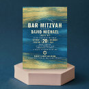 Search for blue bar bat mitzvah invitations Masculine