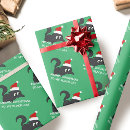 Search for meowy christmas wrapping paper Green