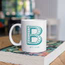 Search for large initial mugs Colourful style