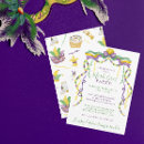 Search for mardi gras mask invitations King cake