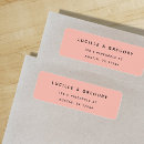 Search for peach return address labels Minimalist