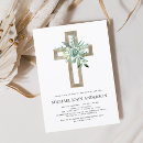 Search for foil christening invitations Greenery