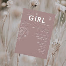 Search for mauve baby shower invitations Floral