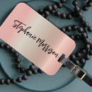 Search for trendy luggage tags Rose gold