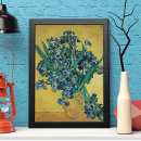 Search for flowers in a vase painting posters Irises