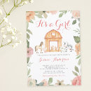 Search for farm baby girl shower invitations Flowers