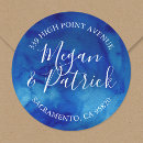 Search for round wedding return address labels Watercolor