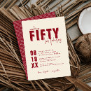 Search for red fifty and fabulous invitations Typography