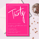 Search for girly 30th birthday invitations Pink