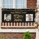 Search for then and now banners Black and gold