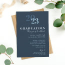 Search for navy blue graduation invitations Simple