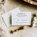 Search for dietary restrictions wedding rsvp cards Black and white
