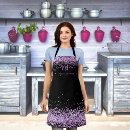 Search for purple glitter aprons Black
