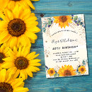 Search for sunflower birthday invitations Eucalyptus