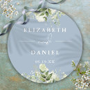 Search for bride and groom wedding stickers Dusty blue