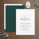 Search for emerald green and white invitations Minimalist