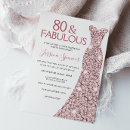 Search for rose gold 80th birthday invitations Eighty