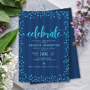 Search for blue glitter graduation invitations Party