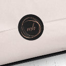 Search for black and gold monogram stickers Business