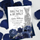 Search for navy and silver bridal shower invitations Flowers