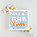 Search for blue daisy flower napkins Retro