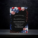 Search for red white quinceanera invitations Black