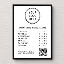 Search for hours business posters Qr code