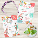 Search for tropical hen party invitations Itinerary