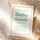 Search for pink and green invitations Hand drawn