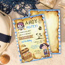 Search for treasure birthday invitations Map