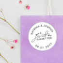 Search for thank you favour wedding stickers Cute