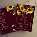 Search for sunflower and burgundy wedding invitations Elegant