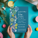 Search for blue floral pattern invitations Trendy