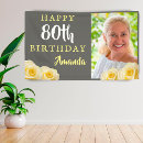 Search for 80th birthday banners Floral