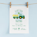 Search for yellow tractor party invitations Green and yellow
