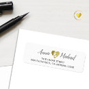 Search for clear wedding return address labels Couple