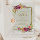 Search for vintage 60th birthday invitations Floral