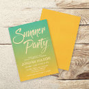 Search for summer beach birthday invitations Green