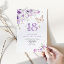 Search for purple 18th birthday invitations Lilac