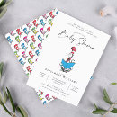 Search for dr seuss baby shower invitations Red and blue