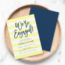 Search for yellow engagement party invitations We're engaged