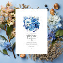 Search for shades of blue wedding invitations Botanical