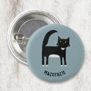 Search for black white cat badges Cute