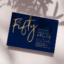 Search for navy and gold birthday invitations Modern