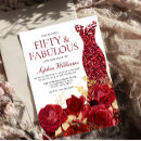 Search for red and gold 50th birthday invitations Flowers