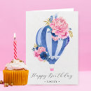 Search for hot air balloon birthday cards Girly