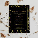 Search for great gatsby rehearsal dinner invitations Geometric