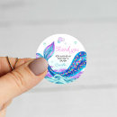 Search for mermaid party favor stickers For kids